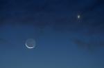 Mond  und Venus am Morgen