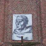 Luther Bild an Lutherkirche Ludwigshafen