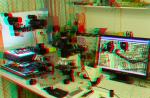 Arbeitsplatz Anaglyphenbild