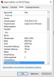 Dateieigenschaften nach Export