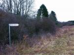 Schild ohne Dorf