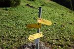 Füssen - OGau Aufstieg Bäckenalmsattel Wegweiser