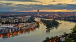 Nacht am Fluss (Rhein?)