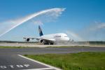 Lufthansa A380 nach der Erstlandung
