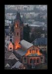 Weinheim kurz nach Sonnenuntergang - Stadtkirche St. Laurentius