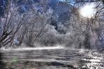 Winterfluss in Tirol