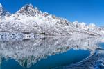 Lofoten im Winter mit Spiegelung