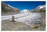 Aletschgletscher mit Steinmännchen