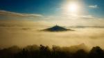 Burg Gleiberg im Herbstnebel