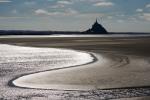 Mont Saint Michel im Gegenlicht