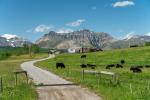 Farm vor den Rocky Mountains