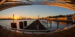 Dockland, Sonne, Fisheye 3