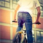 BMXer in Jeans