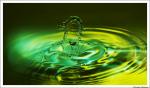 Wassertropfen Grün-Gelb III